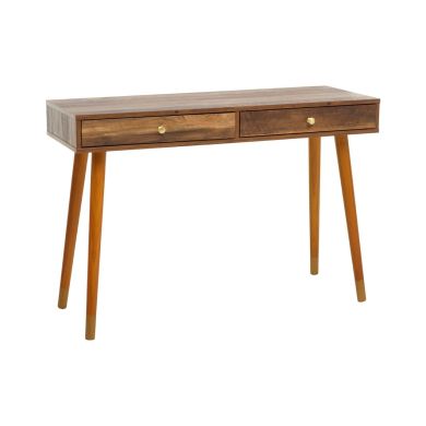 Frida Wooden Console Table In Wood Veneering Effect With 2 Drawers