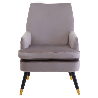 Loretta Velvet Armchair In Mink