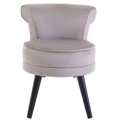 Loretta Velvet Kids Bedroom Chair In Mink