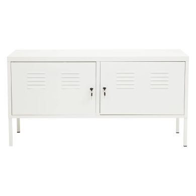 Academy Wide Metal Locker With 2 Doors In White