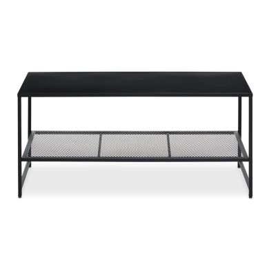 Acero Rectangular Metal Coffee Table In Black