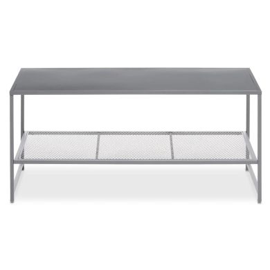 Acero Rectangular Metal Coffee Table In Grey