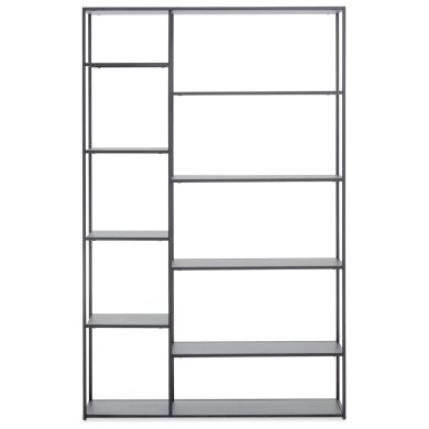 Acero Tall Metal Multi Shelving Unit In Grey