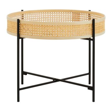 Depok Natural Rattan Coffee Table With Cross Legs