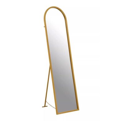 Avento Floor Mirror In Gold Iron Frame
