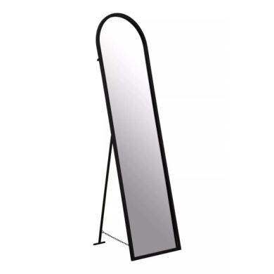 Avento Floor Mirror In Black Iron Frame