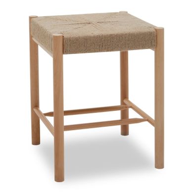 Bandar Square Wooden Stool In Natural