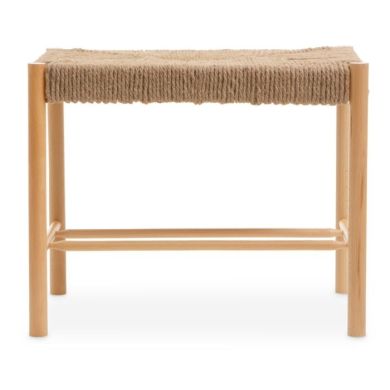 Bandar Small Hemp Rope Seating Bench In Natural Legs