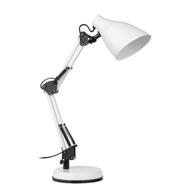 Celdon Adjustable Metal Shade Table Lamp In White