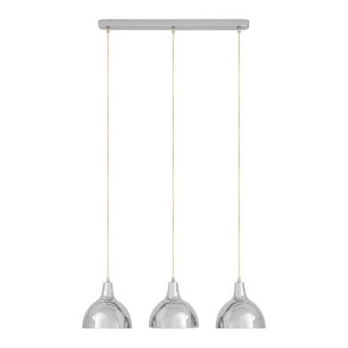 Jasper 3 Metal Shades Ceiling Pendant Light In Chrome