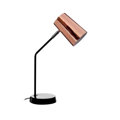 Bart Metal Table Lamp In Copper With Black Base