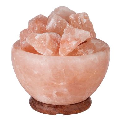 Trexant Bowl Design Salt Table Lamp In Orange