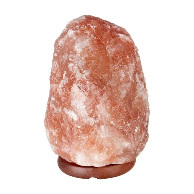 Trexant Natural Stone Design Salt Table Lamp In Orange