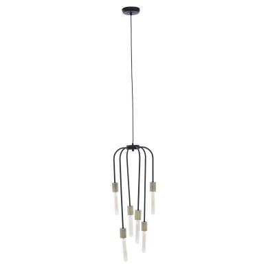 Lagona 6 Tubular Bulbs Ceiling Pendant Light In Black
