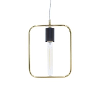 Lavis Contemporary Tubular Bulb Ceiling Pendant Light In Black And Gold