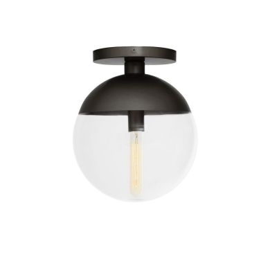 Revive Clear Glass Shade Ceiling Light In Black