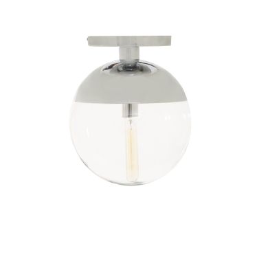 Revive Clear Glass Shade Ceiling Light In Chrome