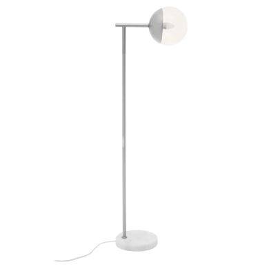 Revive 1 Light Clear Glass Shade Floor Lamp In Chrome