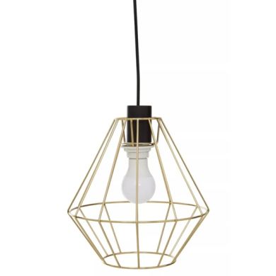 Wyra Ceiling Pendant Light With Champagne Gold Metal Cage