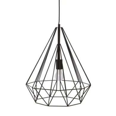 Wyra Ceiling Pendant Light In Black Conical Frame