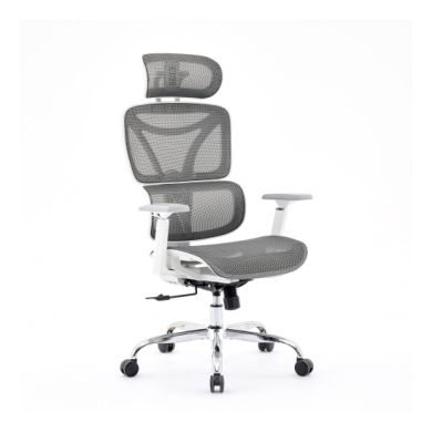 Elite Mesh Back Home And Office Chair In Grey And White