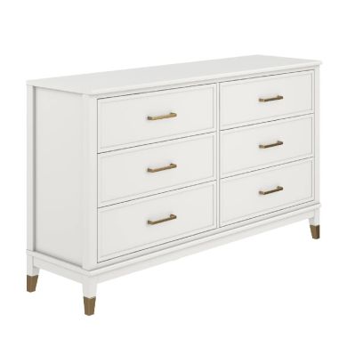 Westerleigh Wooden Chest Of 6 Drawers In White