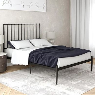 Giulia Metal Double Bed In Black