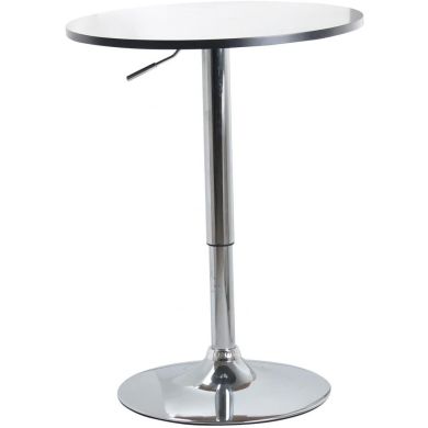 Zen Bar Table Natural or White Top with Chrome Base