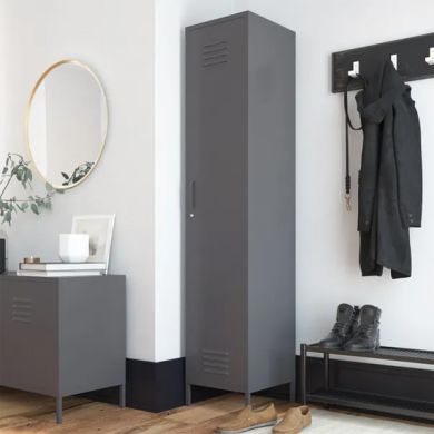 Bradford Metal Storage Cabinet Tall With 1 Door In Grey
