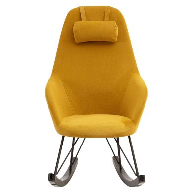 Kolding Fabric Rocking Chair In Yellow