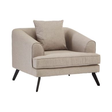 Mylo Fabric Upholstered Armchair In Natural