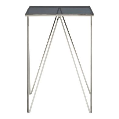 Shalimar Square Top Side Table With Triangular Base