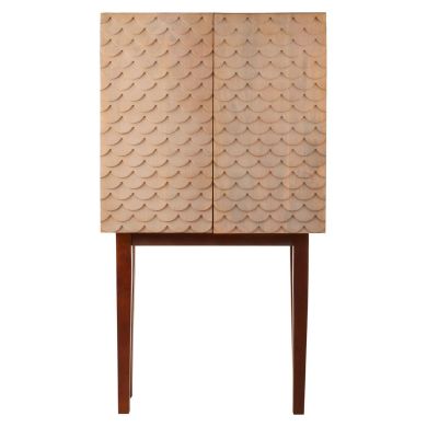Costal Mango Wood Bar Storage Cabinet In Brown