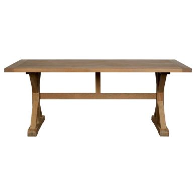 Lyon Rectangular Wooden Dining Table In Aged Grey