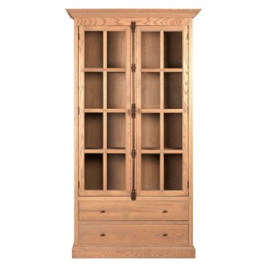 Lyon Wodoen Display Cabinet With 2 Doors And 2 Drawers In Natural