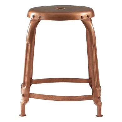 Crest Metal Bar Stool In Copper