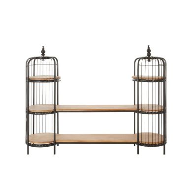 Mantis Long Metal Shelving Unit In Black