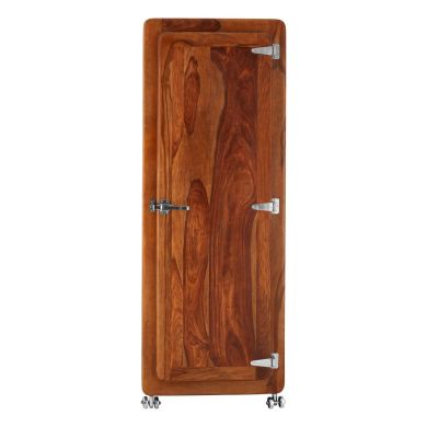 Marwar Tall Wooden Storage Cabinet In Light Teak With 1 Door