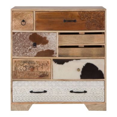Marwar Wooden Chest Of 8 Drawers In Multicolour