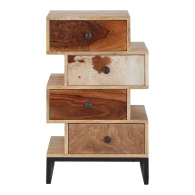 Marwar Wooden Chest Of 4 Drawers In Multicolour