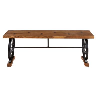 Nandri Rectangular Wooden Dining Bench In Natural