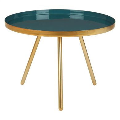Enox Large Metal Side Table In Diesel Enamel