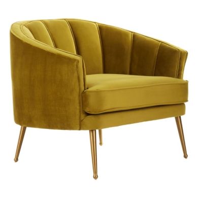 Hendricks Velvet Upholstered Armchair In Pistachio