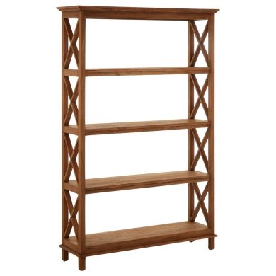 Lovina 4 Tier Wooden Shelving Unit In Antique Brown