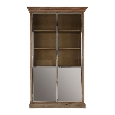 Richmond Wooden Display Cabinet With 2 Glass Doors In Brown