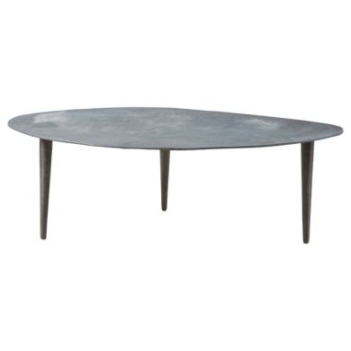 Tarvie Aluminium Angled Side Table In Muted Grey