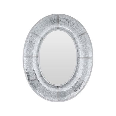 Wren Oval Wall Bedroom Mirror In Antique Silver Frame
