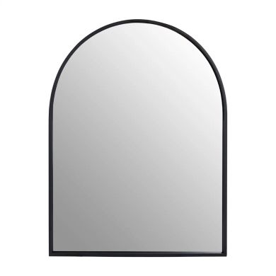 Trento Large Wall Mirror With Black Metal Frame