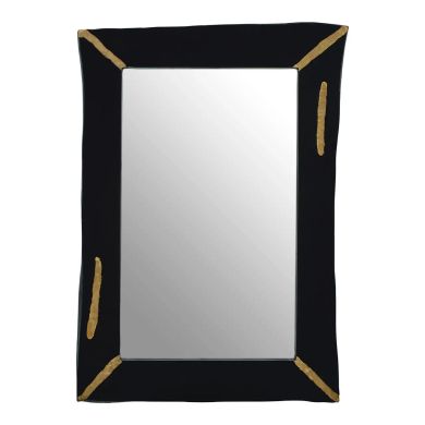 Asamra Wall Mirror With Black Wooden Frame