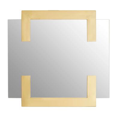 Deana Mirrored Glass Wall Mirror With Gold Stainless Steel Frame